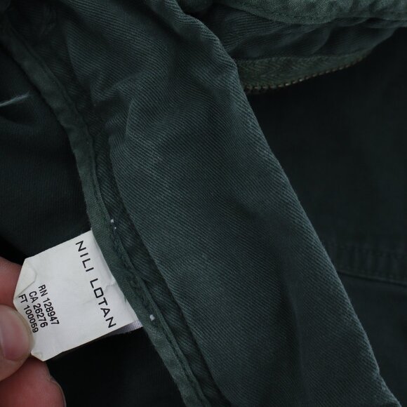 Nili Lotan  Pants Womens 6 Cotton Stretch Utility casual chino Green 111/88 80NL - Picture 11 of 12